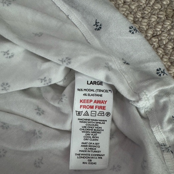 NWOT The White Company Jersey Floral Print Tie Hem Pyjama Set L - Picture 8 of 12